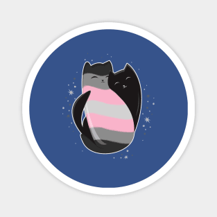 Demigirl Cat LGBT Pride Flag Magnet